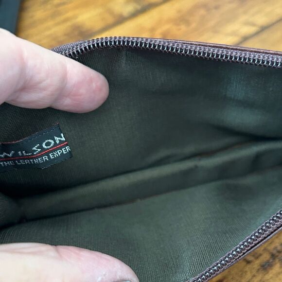 Y2K Pelle Studio Brown wine Leather Wallet pencil case - Picture 7 of 7